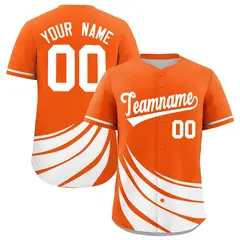 Orange White Graffiti Wind Mark Baseball Jersey 1