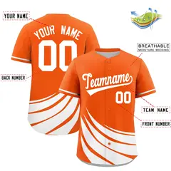 Orange White Graffiti Wind Mark Baseball Jersey 2