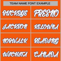 Orange White-Gray Classic Varsity Full-Snap Letterman Jacket 5