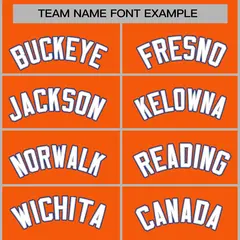 Orange White-Gray Classic Varsity Full-Snap Letterman Jacket 5