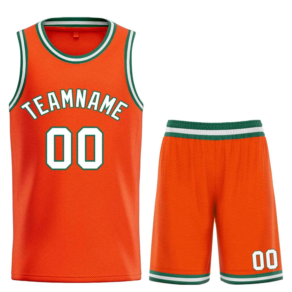 Orange White-Green Bull Classic Basketball Jersey Sets