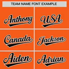 Orange White Grid Blur Pattern Baseball Jersey 3
