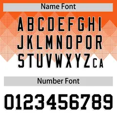Orange White Grid Blur Pattern Baseball Jersey 4
