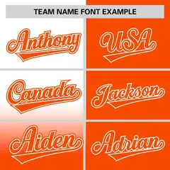 Orange White Half Gradient Authentic Baseball Jersey 3