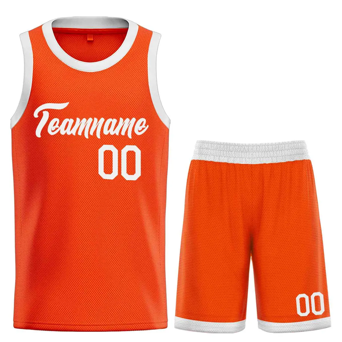 Orange White Heal Basketball Jersey Uniform Set