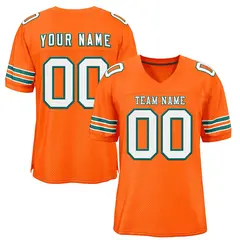 Orange White-Kelly Green Classic Style Football Jersey 1