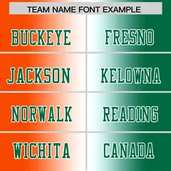 Orange White-Kelly Green Gradient Fashion Football Jersey 3