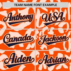 Orange White Leopard Graffiti Varsity Letterman Baseball Jacket 3
