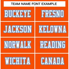 Orange White-Light Blue Football Jersey 3