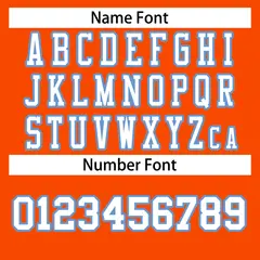Orange White-Light Blue Football Jersey 4