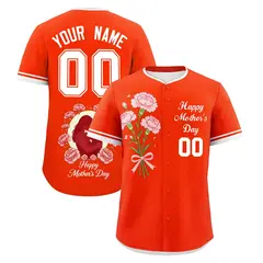 Orange White Mother's Day Baseball Jersey