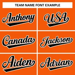 Orange White-Navy Classic Varsity Full-Snap Letterman Jacket 3