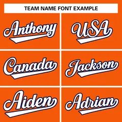 Orange White-Navy Classic Varsity Full-Snap Letterman Jacket 5