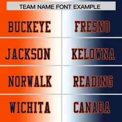 Orange White-Navy Gradient Fashion Authentic Football Jersey 3