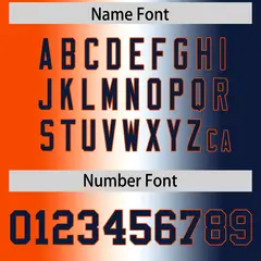 Orange White-Navy Gradient Fashion Authentic Football Jersey 4