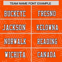 Orange White-Navy Graffiti Line Authentic Football Jersey 3