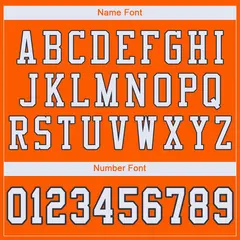 Orange White-Navy Mesh Football Jersey 3