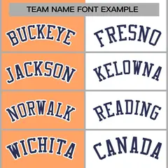Orange White-Navy Two Tone Split Varsity Full-Snap Letterman Jacket 5