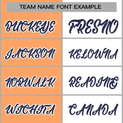 Orange White-Navy Two Tone Split Varsity Full-Snap Letterman Jacket 5