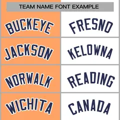 Orange White-Navy Two Tone Split Varsity Full-Snap Letterman Jacket 5