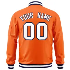 Orange White-Navy Varsity Full-Zip Letterman Bomber Jacket 4