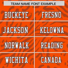 Orange White-Navy Zebra Stripes Authentic Football Jersey 3