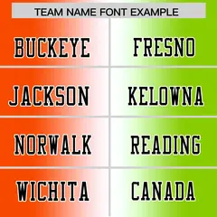 Orange White-Neon Green Gradient Football Jersey 3