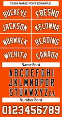 Orange White-Orange Classic Style Two-Button Softball Jersey 3