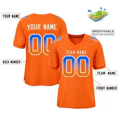 Orange White-Orange Gradient Outdoor Fashion Football Jersey 2