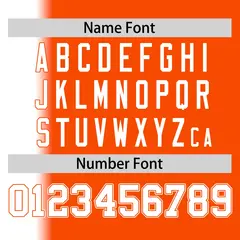 Orange White Pinstripe Gradient Baseball Jersey 4