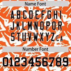Orange White Playboy Graffiti Pattern Baseball Jersey 4