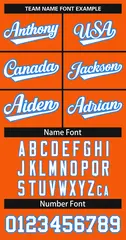 Orange White-Powder Blue Classic Hockey Jersey 3