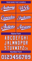 Orange White-Purple Classic Hockey Jersey 3