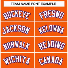 Orange White-Purple Classic Hockey Jersey 3