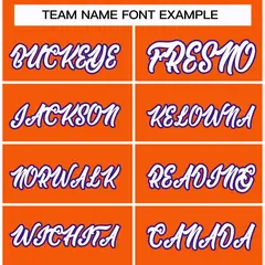 Orange White-Purple Classic Hockey Jersey 3