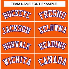Orange White-Purple Classic Hockey Jersey 3