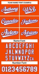 Orange White-Purple Classic Team Basketball Jersey 3