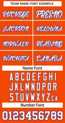 Orange White-Purple Classic Team Basketball Jersey 3