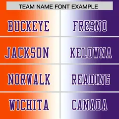 Orange White-Purple Gradient Football Jersey 3