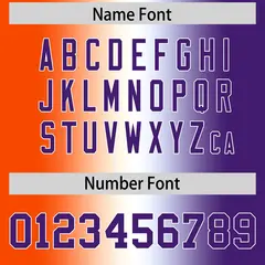 Orange White-Purple Gradient Football Jersey 4