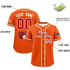 Orange White Red Father's Day Classic Baseball Jersey 2