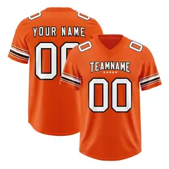 Orange White Retro Sleeve Line Authentic Football Jersey 1