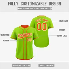 Orange White Reversible Baseball Jersey Moisture-Wicking 3