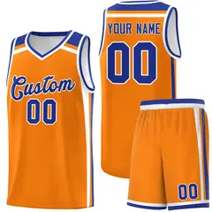 Orange White Royal Blue Charge Series Basketball Jersey