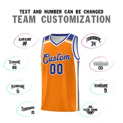 Orange White Royal Blue Charge Series Basketball Jersey 4
