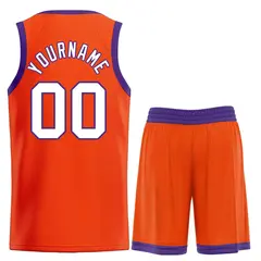 Orange White-Royal Bull Classic Sets Basketball Jersey 2