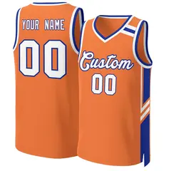 Orange White Royal Classic Mesh Basketball Jersey 1