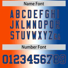 Orange White-Royal Gradient Football Jersey 4