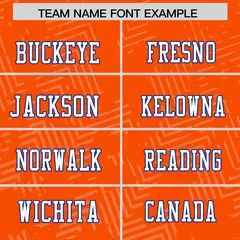 Orange White-Royal Graffiti Line Authentic Football Jersey 3