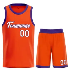 Orange White-Royal Heal Basketball Jersey Uniform Set